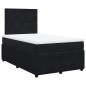 vidaXL Giroletto a Molle con Materasso Nero 120x190 cm in Velluto