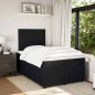 vidaXL Giroletto a Molle con Materasso Nero 120x190 cm in Velluto