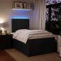 vidaXL Giroletto a Molle con Materasso Nero 120x190 cm in Velluto