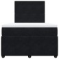 vidaXL Giroletto a Molle con Materasso Nero 120x190 cm in Velluto