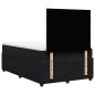 vidaXL Giroletto a Molle con Materasso Nero 120x190 cm in Velluto