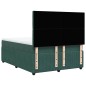 vidaXL Giroletto a Molle con Materasso Verde Scuro 140x200 cm Velluto