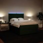 vidaXL Giroletto a Molle con Materasso Verde Scuro 140x200 cm Velluto