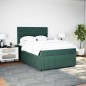 vidaXL Giroletto a Molle con Materasso Verde Scuro 140x200 cm Velluto