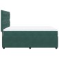 vidaXL Giroletto a Molle con Materasso Verde Scuro 140x200 cm Velluto