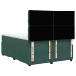 vidaXL Giroletto a Molle con Materasso Verde Scuro 140x200 cm Velluto