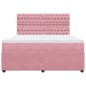vidaXL Giroletto a Molle con Materasso Rosa 180x200 cm in Velluto