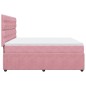 vidaXL Giroletto a Molle con Materasso Rosa 180x200 cm in Velluto