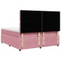 vidaXL Giroletto a Molle con Materasso Rosa 180x200 cm in Velluto