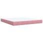 vidaXL Giroletto a Molle con Materasso Rosa 180x200 cm in Velluto
