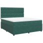 vidaXL Giroletto a Molle con Materasso Verde Scuro 180x200 cm Velluto vidaXL Giroletto a Molle con Materasso Verde Scuro 180x200 cm Velluto