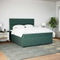 vidaXL Giroletto a Molle con Materasso Verde Scuro 180x200 cm Velluto vidaXL Giroletto a Molle con Materasso Verde Scuro 180x200 cm Velluto