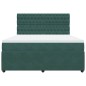 vidaXL Giroletto a Molle con Materasso Verde Scuro 180x200 cm Velluto vidaXL Giroletto a Molle con Materasso Verde Scuro 180x200 cm Velluto