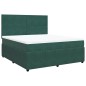 vidaXL Giroletto a Molle con Materasso Verde Scuro 180x200 cm Velluto vidaXL Giroletto a Molle con Materasso Verde Scuro 180x200 cm Velluto
