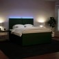 vidaXL Giroletto a Molle con Materasso Verde Scuro 180x200 cm Velluto vidaXL Giroletto a Molle con Materasso Verde Scuro 180x200 cm Velluto