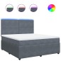 vidaXL Giroletto a Molle con Materasso Grigio Scuro 180x200 cm Velluto