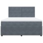 vidaXL Giroletto a Molle con Materasso Grigio Scuro 180x200 cm Velluto