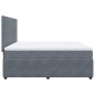 vidaXL Giroletto a Molle con Materasso Grigio Scuro 180x200 cm Velluto