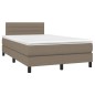 vidaXL Letto a Molle con Materasso e LED Tortora 120x190 cm in Tessuto vidaXL Letto a Molle con Materasso e LED Tortora 120x190 cm in Tessuto