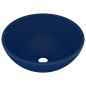 Lavandino Lusso Rotondo Blu Scuro Opaco 32,5x14 cm in Ceramica Lavandino Lusso Rotondo Blu Scuro Opaco 32,5x14 cm in Ceramica