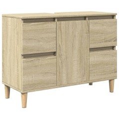 vidaXL Mobile Lavabo Rovere Sonoma 80x33x60 cm in Legno Multistrato