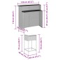 vidaXL Set Bar da Giardino 5 pz con Cuscini in Polyrattan Grigio