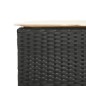 vidaXL Set Bar da Giardino 3 pz con Cuscini in Polyrattan Nero vidaXL Set Bar da Giardino 3 pz con Cuscini in Polyrattan Nero