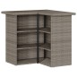 vidaXL Set Bar da Giardino 5 pz con Cuscini in Polyrattan Grigio vidaXL Set Bar da Giardino 5 pz con Cuscini in Polyrattan Grigio