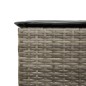 vidaXL Set Bar da Giardino 5 pz con Cuscini in Polyrattan Grigio vidaXL Set Bar da Giardino 5 pz con Cuscini in Polyrattan Grigio