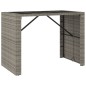 vidaXL Set Bar da Giardino 7 pz con Cuscini in Polyrattan Grigio vidaXL Set Bar da Giardino 7 pz con Cuscini in Polyrattan Grigio