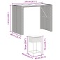 vidaXL Set Bar da Giardino 7 pz con Cuscini in Polyrattan Grigio vidaXL Set Bar da Giardino 7 pz con Cuscini in Polyrattan Grigio