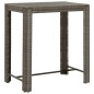 vidaXL Set Bar da Giardino 5 pz con Cuscini in Polyrattan Grigio