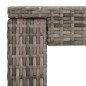 vidaXL Set Bar da Giardino 5 pz con Cuscini in Polyrattan Grigio
