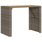 vidaXL Set Bar da Giardino 7 pz con Cuscini in Polyrattan Grigio