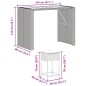 vidaXL Set Bar da Giardino 7 pz con Cuscini in Polyrattan Grigio