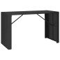 vidaXL Set Bar da Giardino 9 pz con Cuscini in Polyrattan Nero