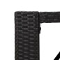 vidaXL Set Bar da Giardino 9 pz con Cuscini in Polyrattan Nero