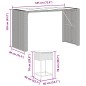vidaXL Set Bar da Giardino 9 pz con Cuscini in Polyrattan Nero