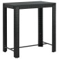 vidaXL Set Bar da Giardino 5 pz con Cuscini in Polyrattan Nero