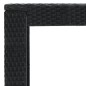 vidaXL Set Bar da Giardino 5 pz con Cuscini in Polyrattan Nero