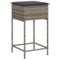 vidaXL Set Bar da Giardino 9 pz con Cuscini in Polyrattan Grigio vidaXL Set Bar da Giardino 9 pz con Cuscini in Polyrattan Grigio