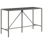 vidaXL Set Bar da Giardino 9 pz con Cuscini in Polyrattan Grigio vidaXL Set Bar da Giardino 9 pz con Cuscini in Polyrattan Grigio