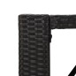 vidaXL Set Bar da Giardino 5 pz con Cuscini in Polyrattan Nero
