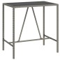 vidaXL Set Bar da Giardino 5 pz con Cuscini in Polyrattan Grigio vidaXL Set Bar da Giardino 5 pz con Cuscini in Polyrattan Grigio