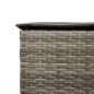 vidaXL Set Bar da Giardino 5 pz con Cuscini in Polyrattan Grigio vidaXL Set Bar da Giardino 5 pz con Cuscini in Polyrattan Grigio