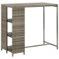 vidaXL Set Bar da Giardino 3pz con Cuscini Grigio in Polyrattan vidaXL Set Bar da Giardino 3pz con Cuscini Grigio in Polyrattan