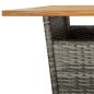 vidaXL Set Bar da Giardino 3pz con Cuscini Grigio in Polyrattan vidaXL Set Bar da Giardino 3pz con Cuscini Grigio in Polyrattan