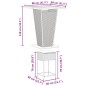 vidaXL Set Bar da Giardino 3pz con Cuscini Grigio in Polyrattan vidaXL Set Bar da Giardino 3pz con Cuscini Grigio in Polyrattan