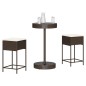vidaXL Set Bar da Giardino 3 pz con Cuscini in Polyrattan Marrone vidaXL Set Bar da Giardino 3 pz con Cuscini in Polyrattan Marrone