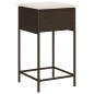 vidaXL Set Bar da Giardino 3 pz con Cuscini in Polyrattan Marrone vidaXL Set Bar da Giardino 3 pz con Cuscini in Polyrattan Marrone